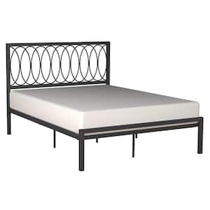 Naomi Gray Queen Headboard and Footboard with Frame Metal Bed