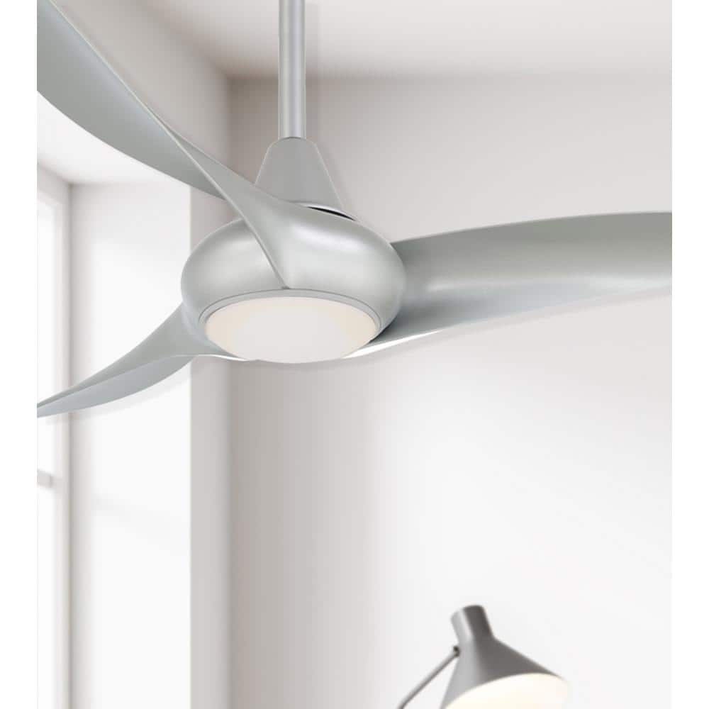 MINKA-AIRE Light Wave 44 in. LED Indoor Silver Ceiling Fan with