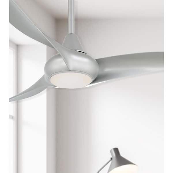 MINKA-AIRE Light Wave 44 in. LED Indoor Silver Ceiling Fan with