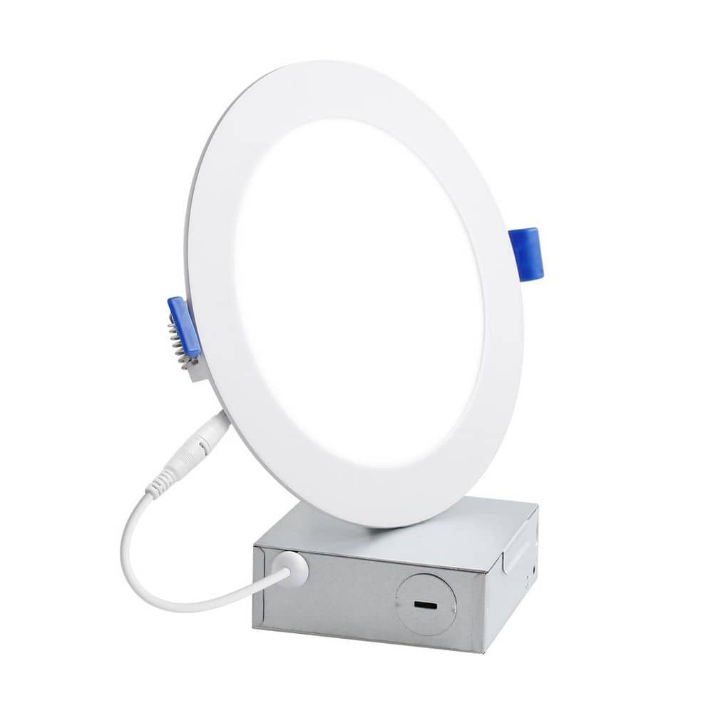 Smart 6 In. RGB and Adjustable CCT Canless Downlight, Slim Integrated LED R