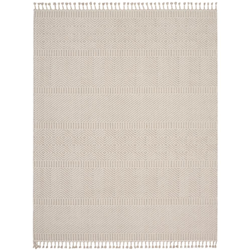 Nourison Paxton Ivory 8 ft. x 11 ft. Geometric Contemporary Area Rug 884695  - The Home Depot