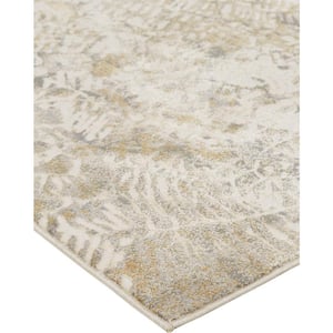 8 X 10 Gray and Ivory Abstract Area Rug