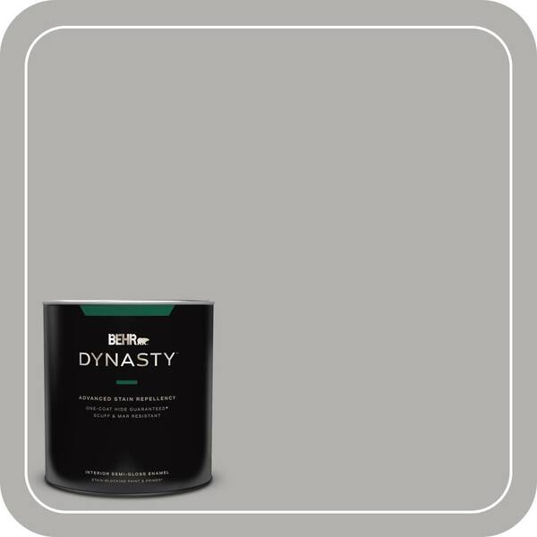 1 qt. #BXC-25 Colonnade Gray Semi-Gloss Enamel Interior Stain-Blocking Paint and Primer