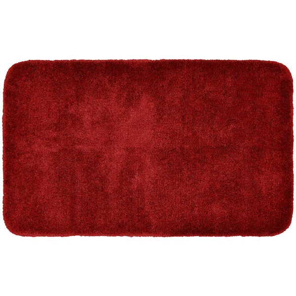 Garland Rug Finest Luxury Chili Pepper Red 30 in. x 50 in. Washable Bathroom Accent Rug
