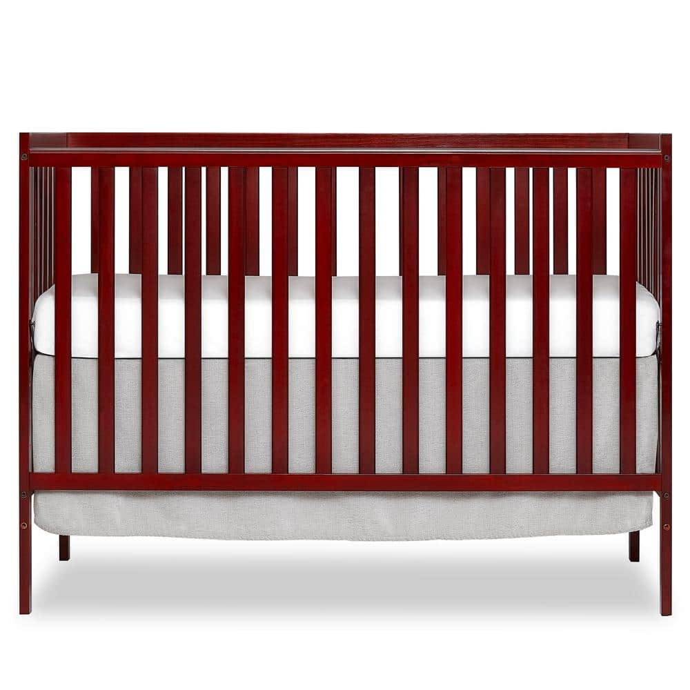 Dream On Me Synergy Cherry 5-in-1 Convertible Crib, Red -  657-C