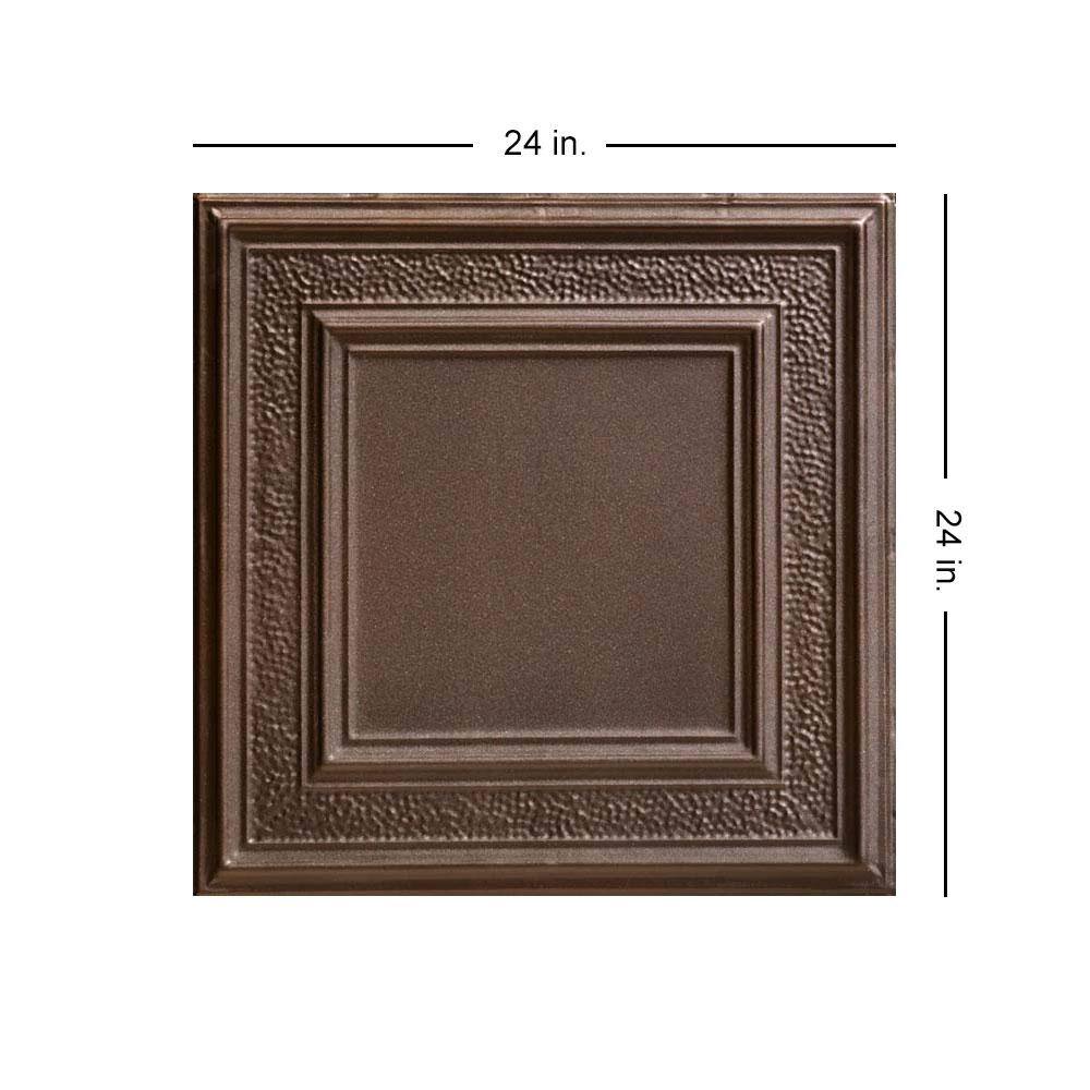 Bronze 2 ft. x 2 ft. Nail-Up Tin Ceiling Tile Set