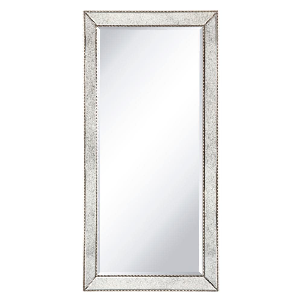 Champagne Bead Full Length Rectangular Wood Mirror 80" x 40"