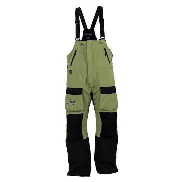 Clam Ice Armor Delta Float Bib, 5XLarge, Drab Green/Black, Folds of Honor