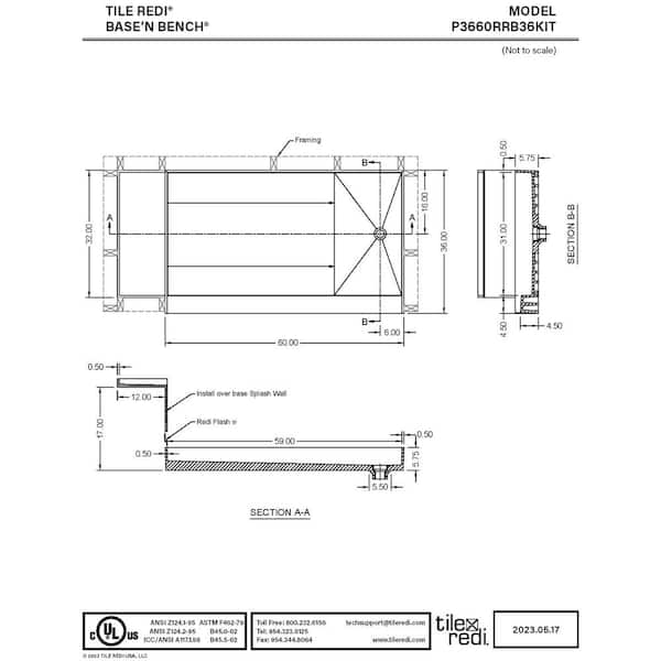 Tile Redi Dp-Pc-Set Drain Plate Set,2-Piece,polished Chrome