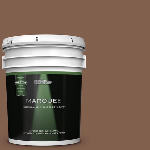 BEHR MARQUEE 5 gal. #UL130-3 Burnt Terra Semi-Gloss Enamel Exterior Paint and Primer in One