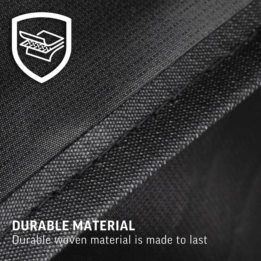 Black Heavy-Duty PVC Grill Cover for Charcoal Grills