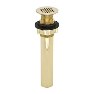 DecoDRAIN Grid Strainer Drain for Bathroom Vanity/Lavatory/Vessel/Sink, Body without Overflow in Polished Brass