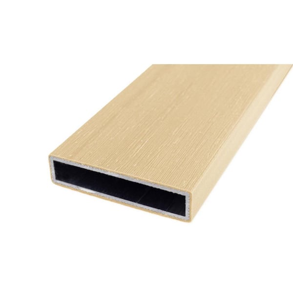 Frame It All 6 ft. WPC Capped 360 Composite Aluminum Rail for Picket Fencing - Sand