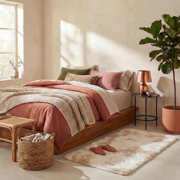 Rainbow Shag 2 ft. x 3 ft. Light Beige Abstract Solid Area Rug