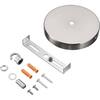 Unbranded 4-3/4 in. Dia with Hook and 7/16 in. Center Hole, Satin Nickel Finish, Chandelier Fixture Canopy Kit 21510-41