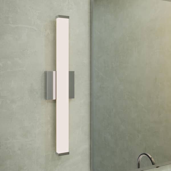 Phase 6.1 24 in. Polished Chrome 5CCT Integrated LED Linear Vanity Light Bar