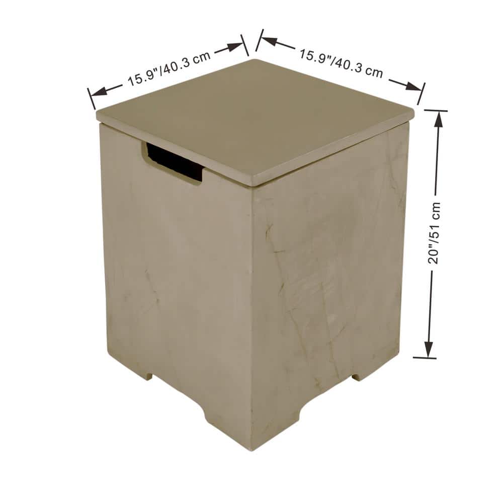 Plus 16 in. L x 16 in. W x 20 in. H Sunlight Yellow Concrete Propane Tank Cover with Removable Lid price history on PriceWatchPro