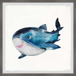 "Chubby Dolphin" by Marmont Hill Framed Animal Art Print 32 in. x 32 in.