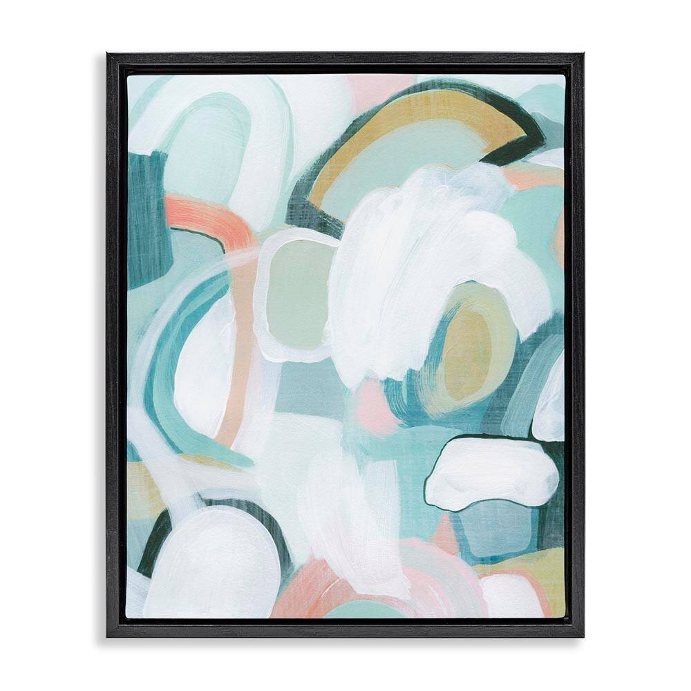Pastel Arched Forms by Grace Popp Black Floater Frame Abstract Graphic Art Print 21 in. x 17 in. price history on PriceWatchPro