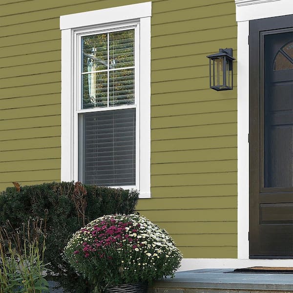 Glidden Essentials 5 gal. Bronze Green PPG1114-6 Flat Exterior