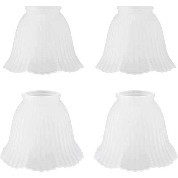 Unbranded 4PK-Lighting Accessory-Replacement Glass- Frosted Beaded - 2-1/4 in.Fitter, 4-3/4 in.Dia. x 3-3/4 in.H