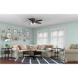 Oakhurst 52 in. LED Indoor Low Profile New Bronze Ceiling Fan with Light Kit