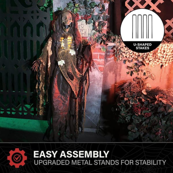 Haunted Hill Farm 5.2 ft. LED Standing Sonic Reaper Halloween