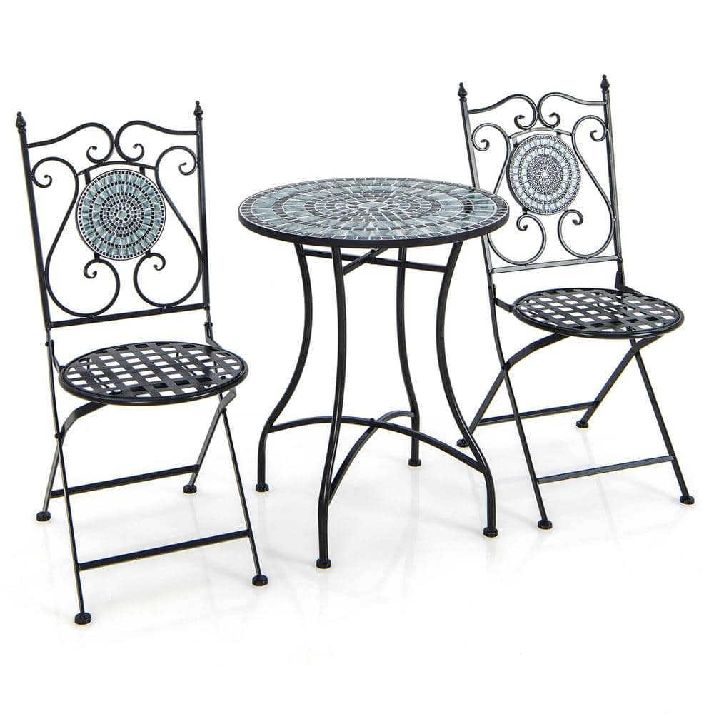激安超特価 最大80%オフ  3-Pieces Costway Outdoor Heavy Pattern Mosaic Set Bistro スポーツトイ・アクショントイ