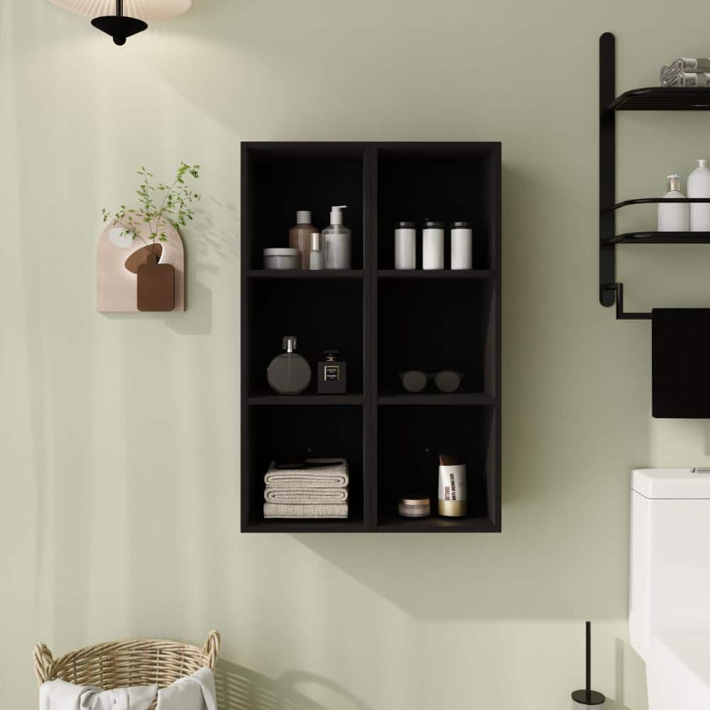 24 in. Unassembled Plywood Bathroom Storage Wall Cabinet in Black Chestnut price history on PriceWatchPro