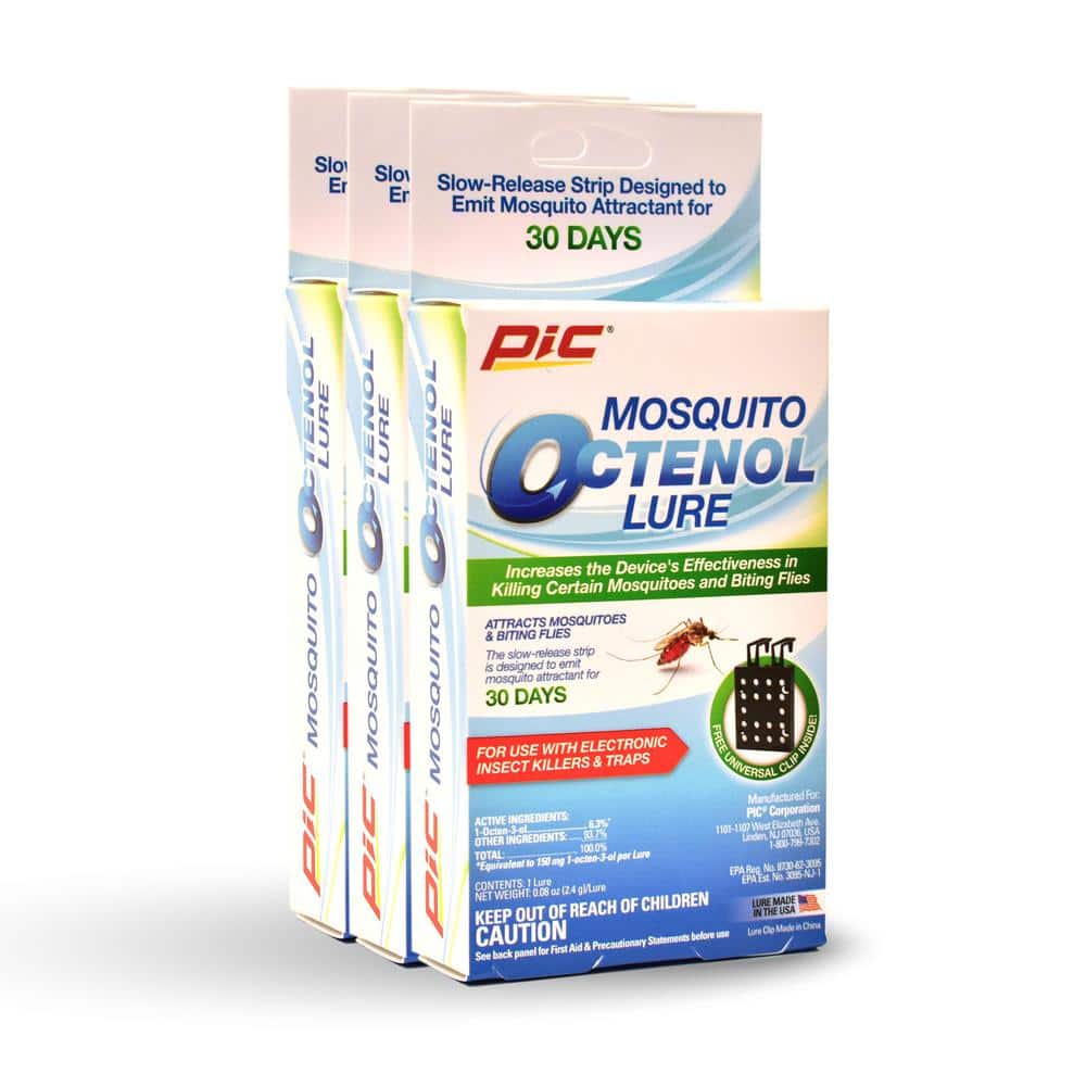 Pic Mosquito Octenol Lure (3 Pack), Attracts Mosquitoes, for Use with Electronic Insect Killers & Traps