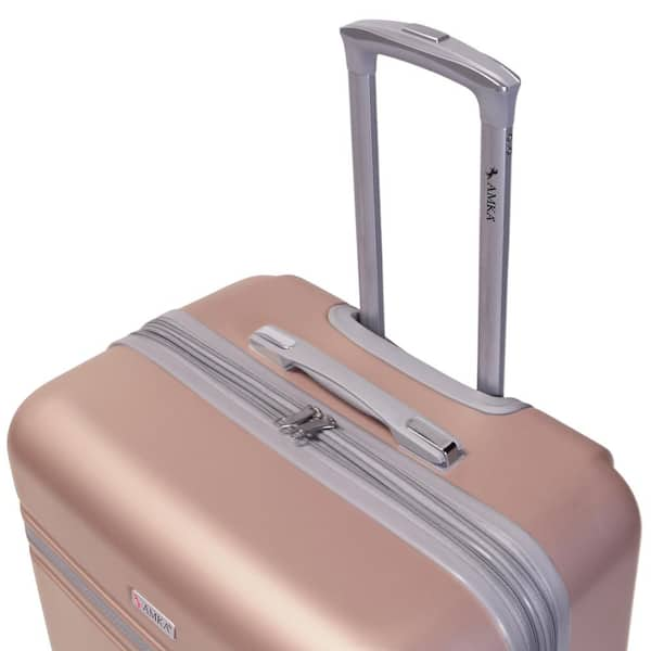  Luggage, trolley case, suitcase, pink, silver, red, black  brown, 20 inches, 22 inches, 24 inches, 26 inches, with 4 sets of rotating  wheels, combination lock, telescopic rod, zipper, PC+ABS : Clothing, Shoes  & Jewelry