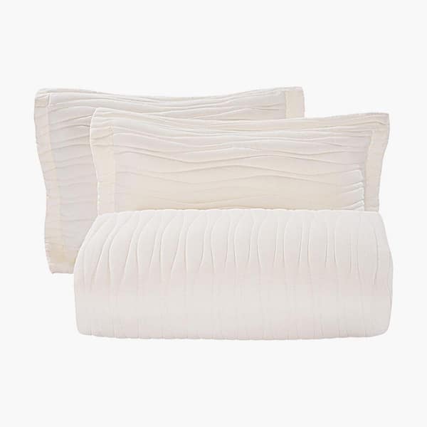 Queen Quilt Set 3-Piece Lightweight Comforter Microfiber Bedding with 1 Quilt and 2 Pillow Shams for All Season