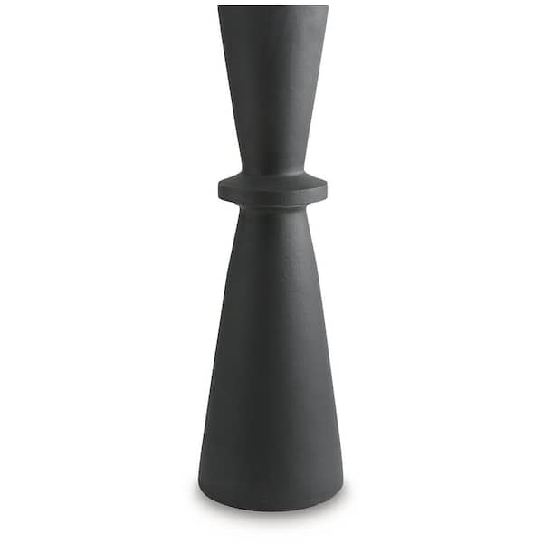 Collisten 30 in. Black Plastic Trumpet Decorative Vase