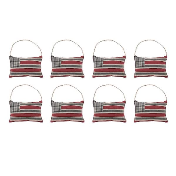 My Country 5 in. W Red Navy Khaki Americana Flag Bowl Filler Patriotic Ornament (8-Pack)