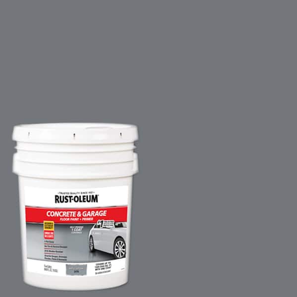 Rust-Oleum 5 Gal. Battleship Gray Satin 1-Part Epoxy Concrete Floor Interior/Exterior Paint