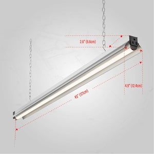 4 ft. 250-Watt Equivalent Integrated LED Silver Shop Light 4000K, Linkable (4-Pack)