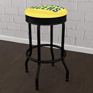 Indiana Pacers Fade 29 in. Yellow Backless Metal Bar Stool with Vinyl Seat