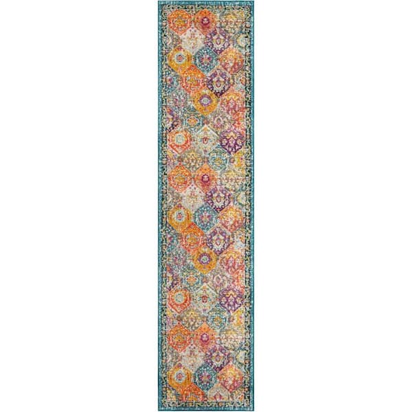 Unique Loom Penrose Blake Multi 2' 7 x 12' 0 Area Rug