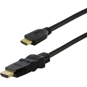 6 ft. Cord Gold Plated HDMI Cable 180 Swivel, Black
