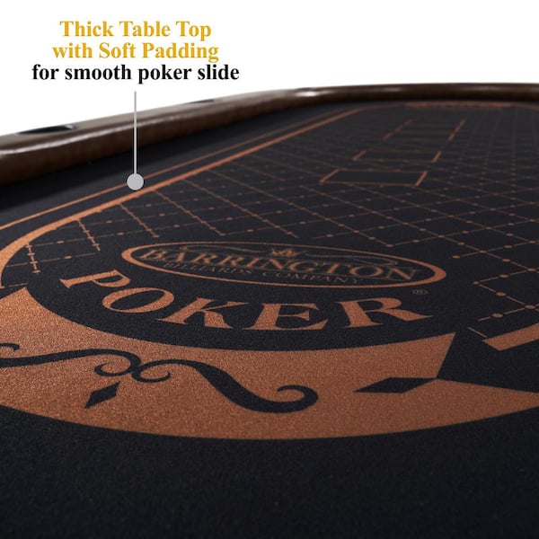 Barrington 10-Player Poker Table with Dining Table Top