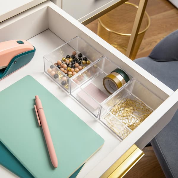  6 Pcs Mini Drawer Organizer Small Organizer with Drawers  Plastic Desktop Storage Box with 9 Drawers Desk Craft Organizer for Office  Home Room Jewelry Cosmetics Collection, Wall Mounted (Yellow) : Office  Products