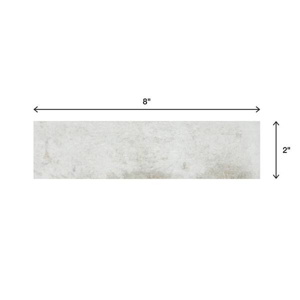Daltile Brickhaven Pearl 2 in. x 4 in. Glazed Porcelain Sample