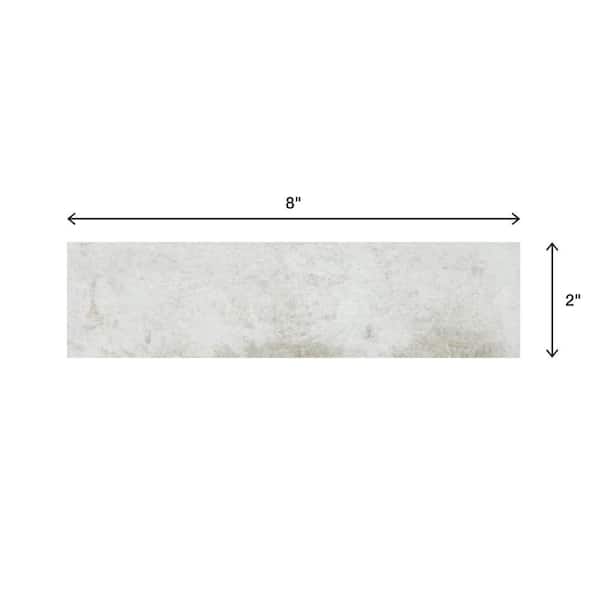 Daltile Brickhaven Pearl 2 in. x 8 in. Glazed Porcelain Floor and