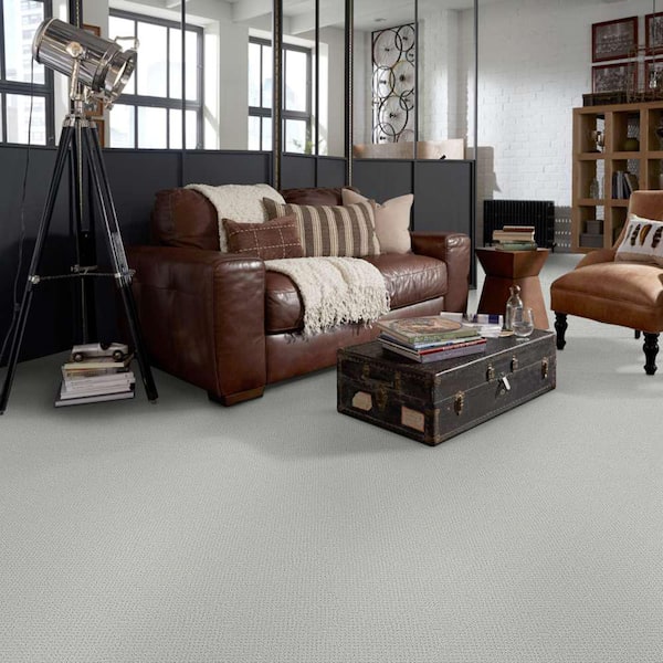 Dublin - Sea Salt - Blue 39.3 oz. Nylon Loop Installed Carpet