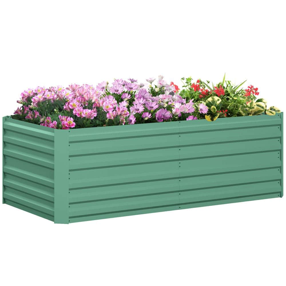 6 in. x 3 in. x 2 in. Light Green Galvanized Raised Garden Bed Kit with Large and Tall Metal Planter Box price history on PriceWatchPro