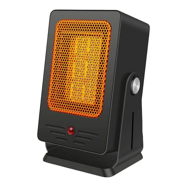 900W 5.5" White Indoor Electric Portable PTC Space Heater w Fast Heating, Tip-Over, Overheat Protection for Office Home