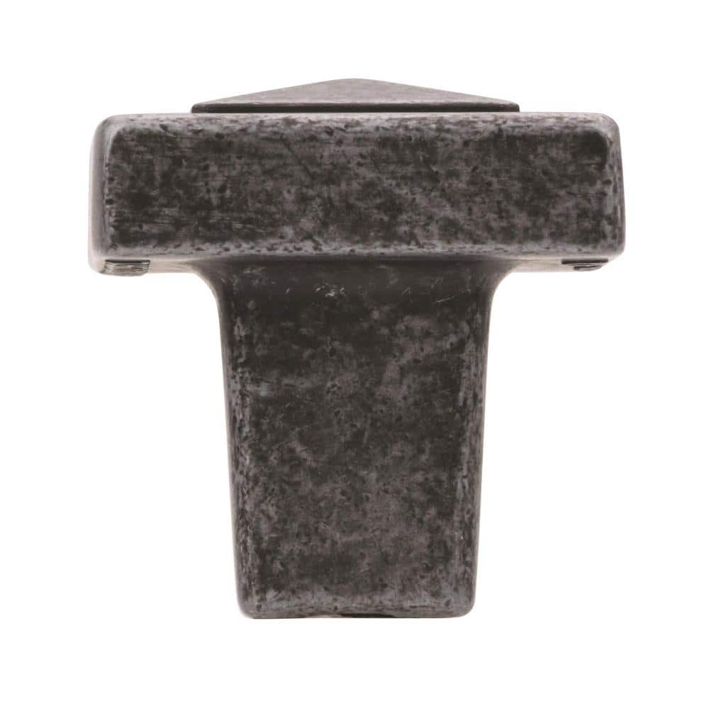 Wrought Iron Square Rustic Cabinet Knob with Mounting Hardware