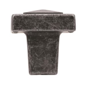 Forgings 1-1/8 in. (29mm) Classic Wrought Iron Square Cabinet Knob