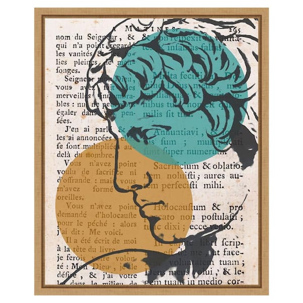 Amanti Art Studio Classico II by Alonzo Saunders 16 in. W x 20 in. H. Canvas Wall Art Print Framed in Brown