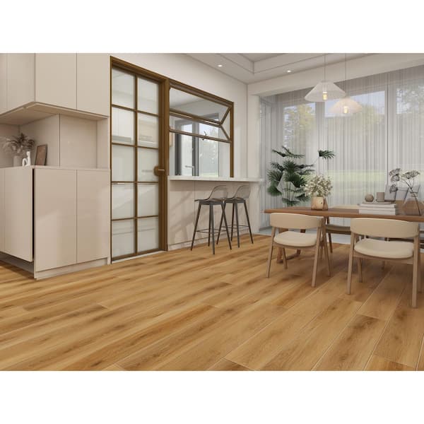 Perfection Madison Oak 20 MIL x 7.13" W x 49 in. L Click Lock U-Groove Waterproof Luxury Vinyl Plank (19.4 sq. ft. /box)